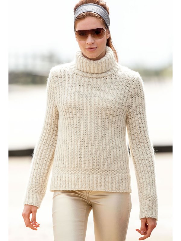 Lana Grossa ROLLKRAGENPULLI Colmo/Silkhair Paillettes