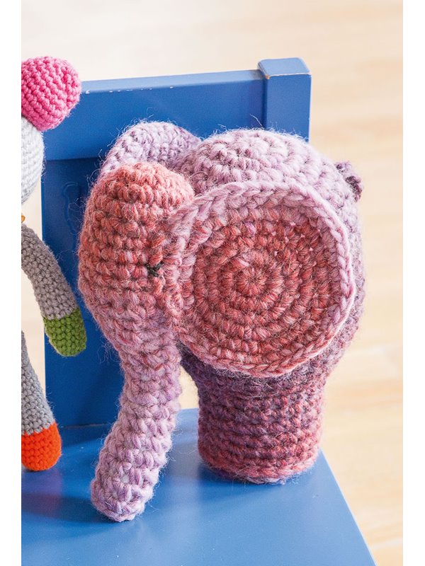 Lana Grossa ELEFANT IN FESTEN MASCHEN GEHÄKELT Feltro