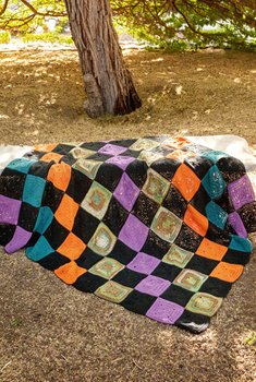 Lana Grossa PATCHWORKDECKE AUS HÄKELMOTIVEN Wakame/Wakame Print