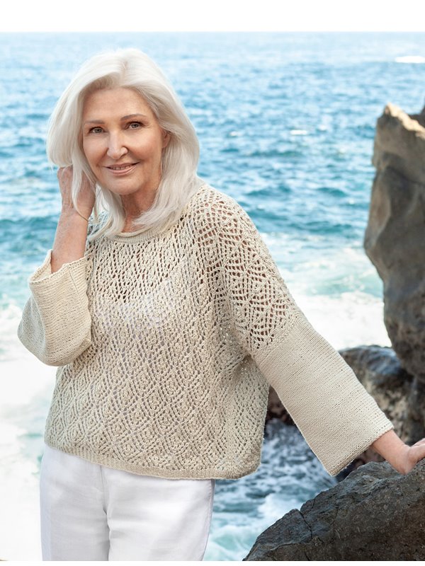 Lana Grossa PULLI MIT RAUTENAJOURMUSTER 365 Cashmere