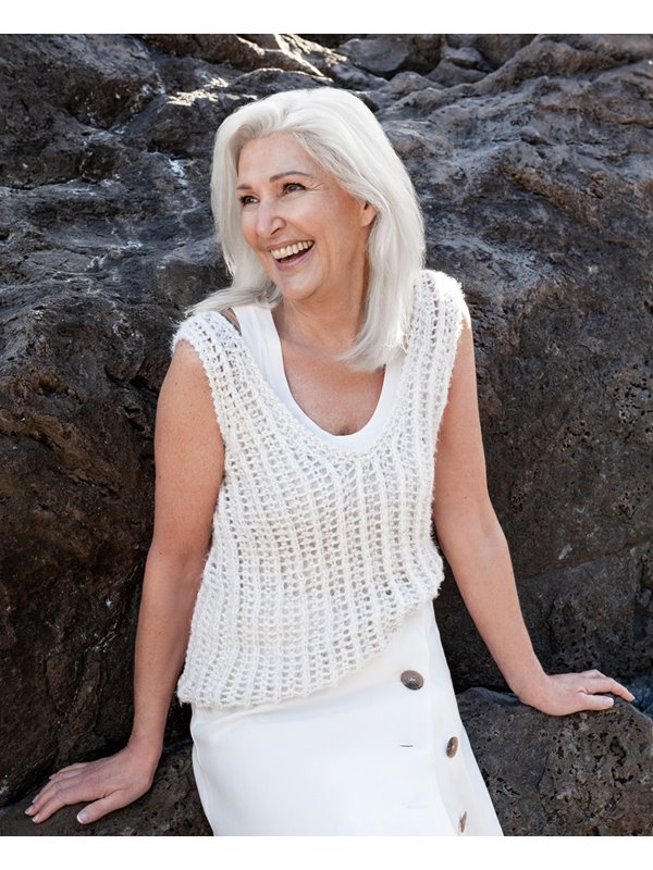 Lana Grossa TOP IM LOCHRIPPENMUSTER Estivo II/Linarte