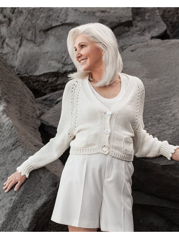 Lana Grossa RAGLANJACKE MIT LOCHMUSTER Cashseta