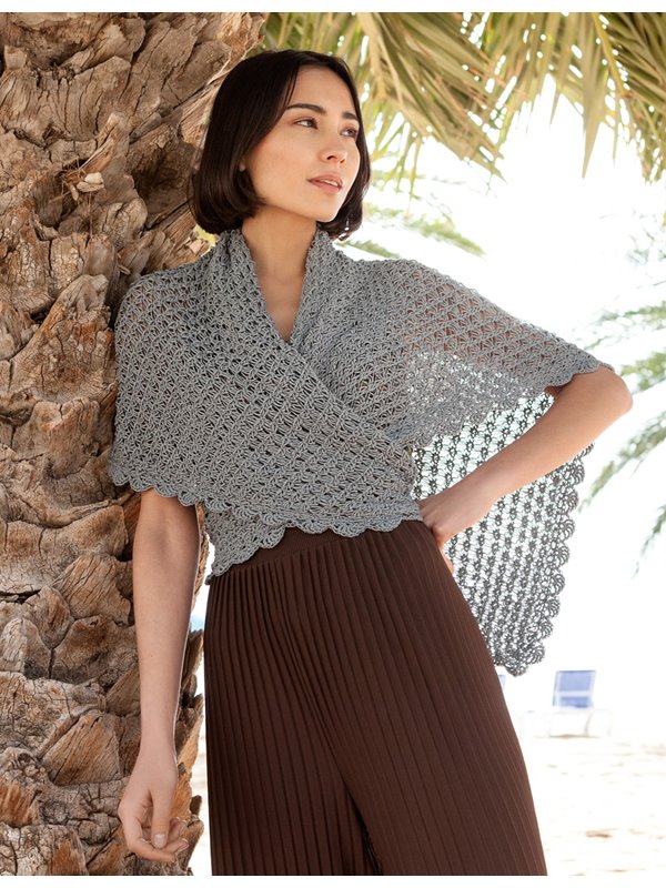 Lana Grossa DREIECKSTUCH IM SCHLINGENMUSTER Cashair