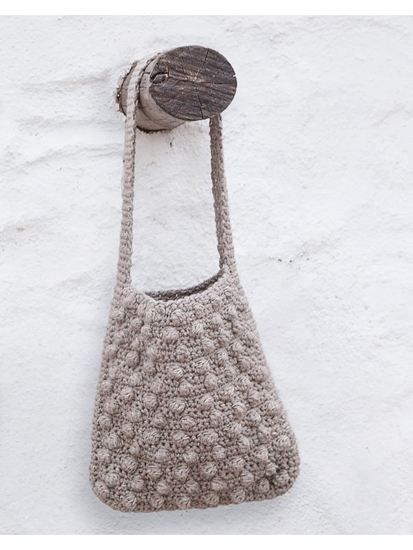 Lana Grossa HÄKELTASCHE IM NOPPENMUSTER Only Cotton/Ombra