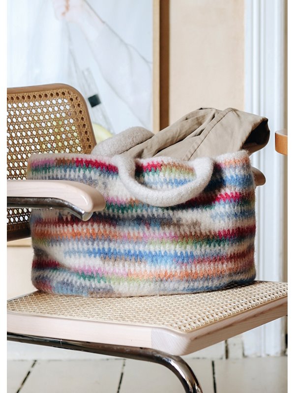 Lana Grossa GEFILZTE HÄKELTASCHE IN STÄBCHEN Feltro & Feltro Line