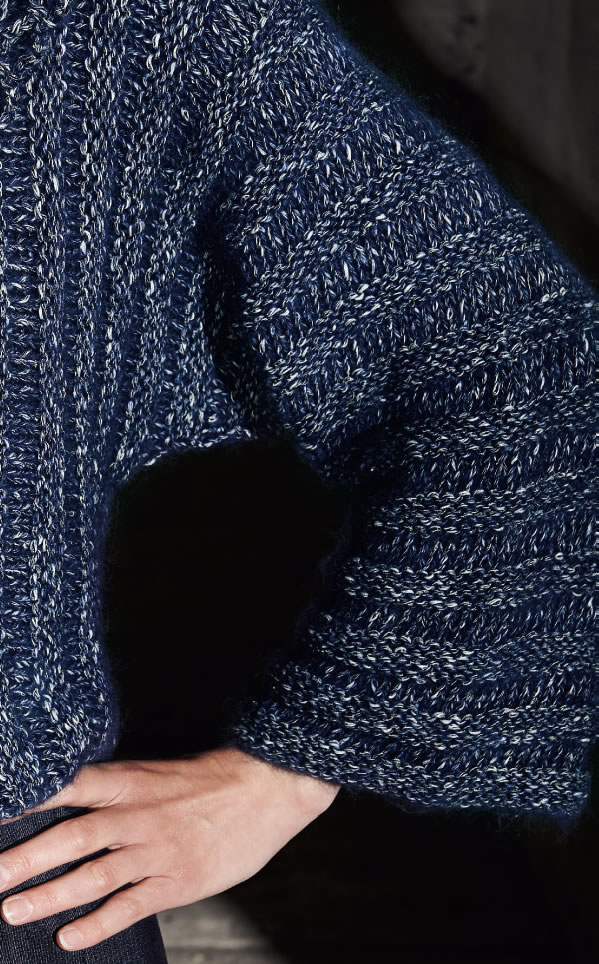 Lana Grossa KIMONOJACKE IM RIPPENMUSTER Marmo