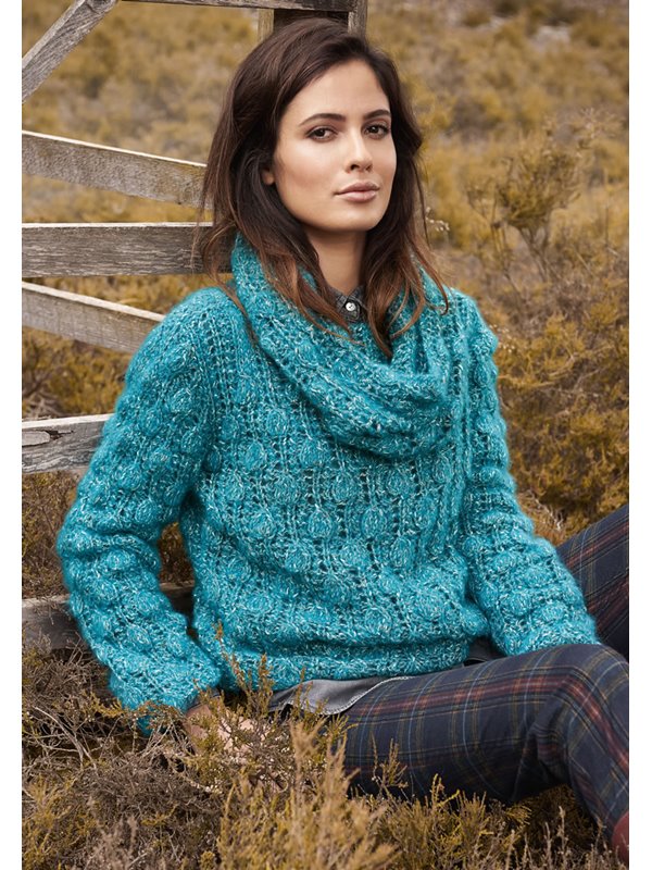 Lana Grossa PULLI IM NOPPENLOCHMUSTER Marmo