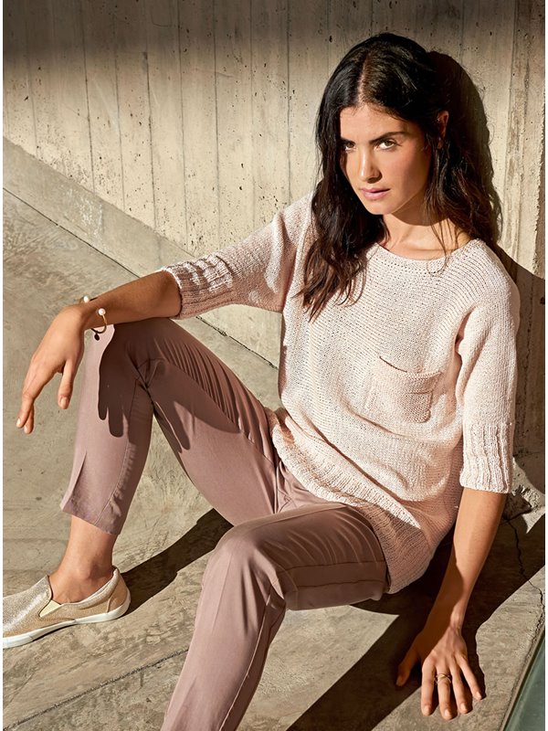 Lana Grossa KIMONOPULLI GLATT RECHTS QUER GESTRICKT Lavato