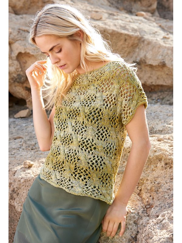 Lana Grossa KIMONOPULLI IM ZOPF-AJOURMUSTER Roma Degradé