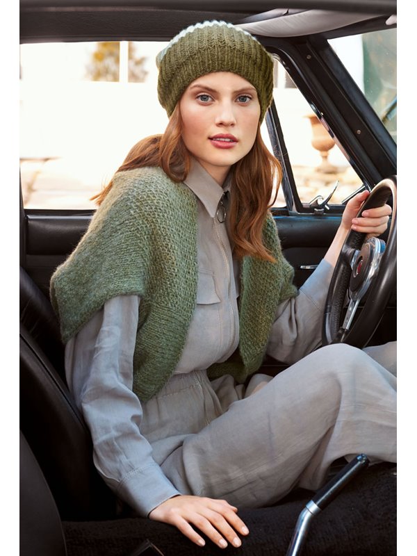 Lana Grossa BOLERO MIT GLATT RECHTS UND PERLMUSTER Cosy