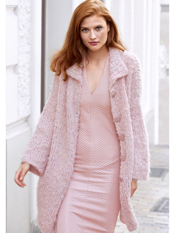 Lana Grossa KURZMANTEL MIT RIPPENKRAGEN Hairy