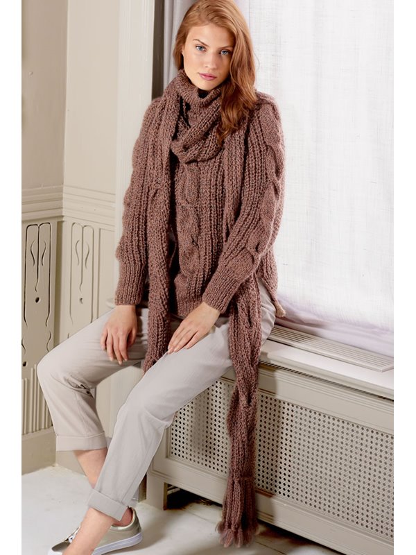 Lana Grossa HALBPATENT-ZOPFSCHAL Melodia | FILATI No. 52 (Herbst/Winter ...