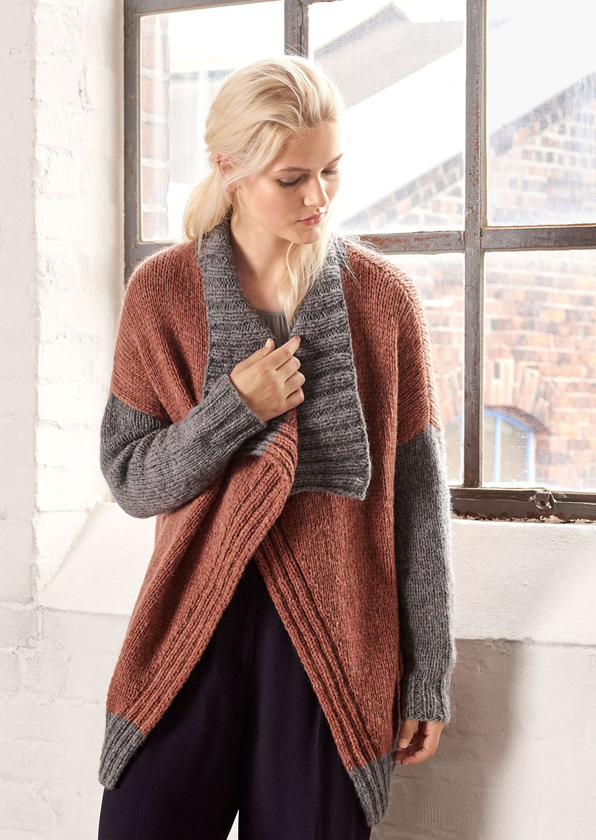 Wolljacke mit großem kragen Clearance