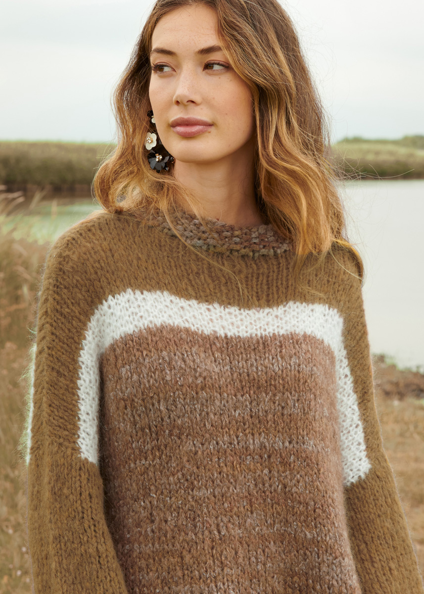 Lana Grossa PULLI MIT PERLMUSTER, GLATT RECHTS Inizio, Inizio Pelo