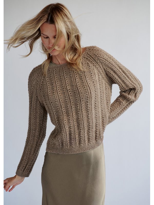 Lana Grossa PULLOVER TOP DOWN Natural Alpaca Classico