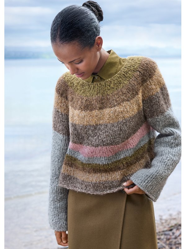 Lana Grossa TOP-DOWN-RUNDPASSENPULLOVER Milano