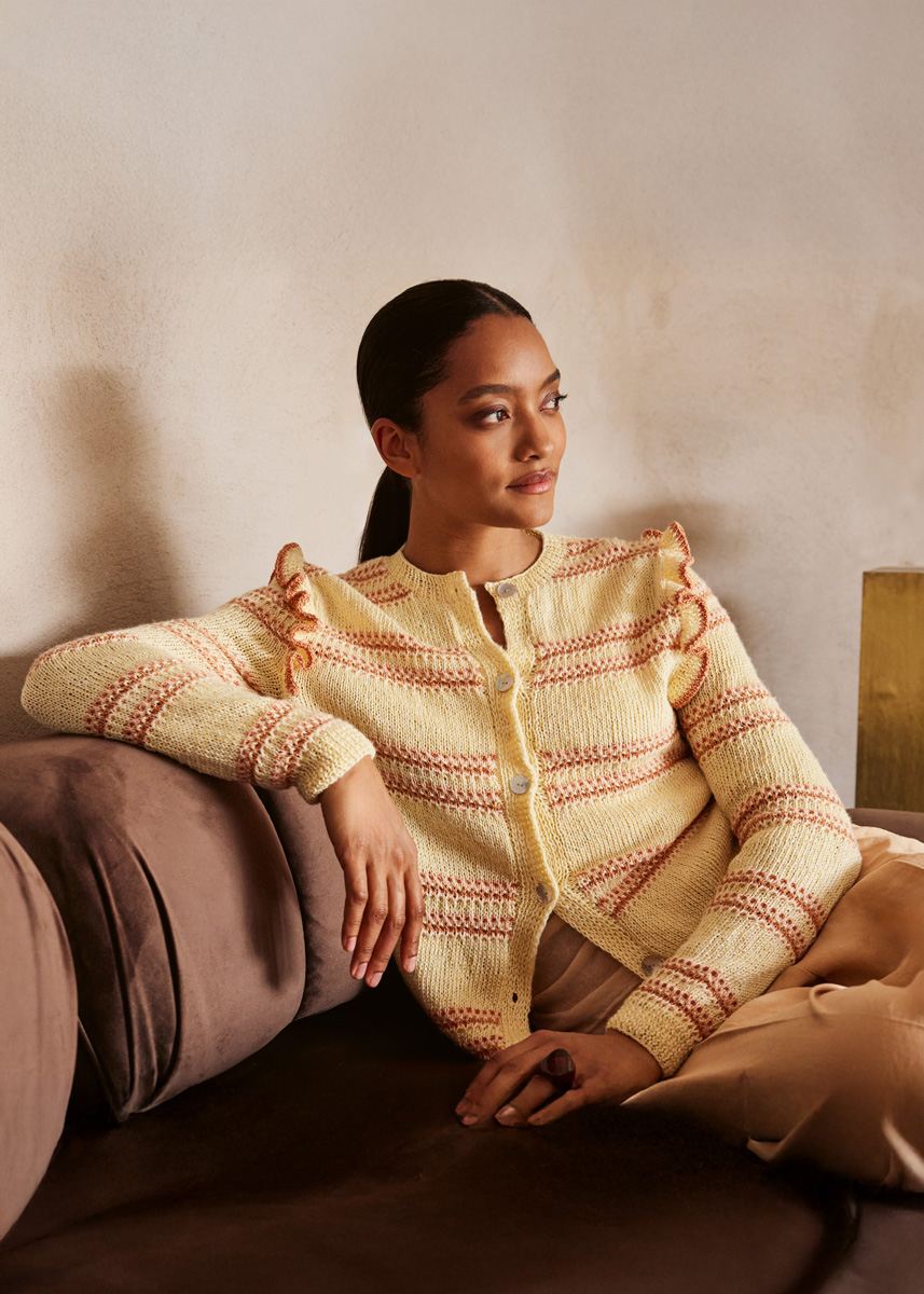 CARDIGAN Ecopuno, Tencellino & Filo Paillettes von Lana Grossa