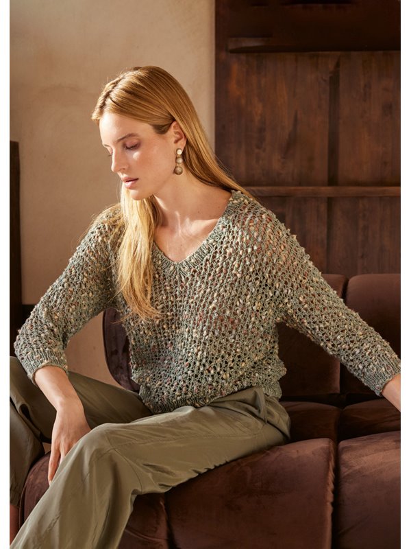 Lana Grossa TOP-DOWN PULLOVER Popcorn