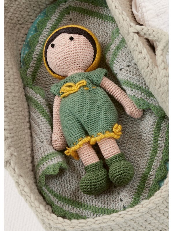 Lana Grossa HÄKELDECKE FÜR PUPPENKORB Ecopuno