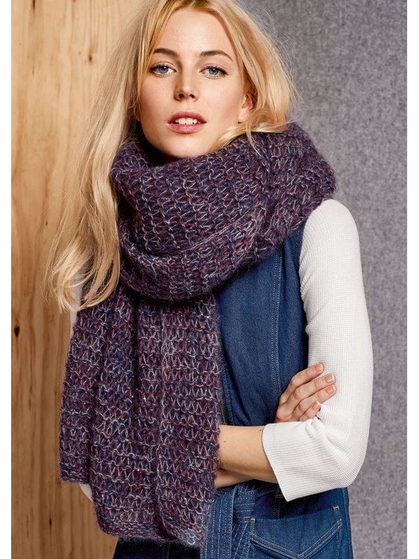 Lana Grossa SCHAL IM FALLMASCHENMUSTER Silkhair Paillettes
