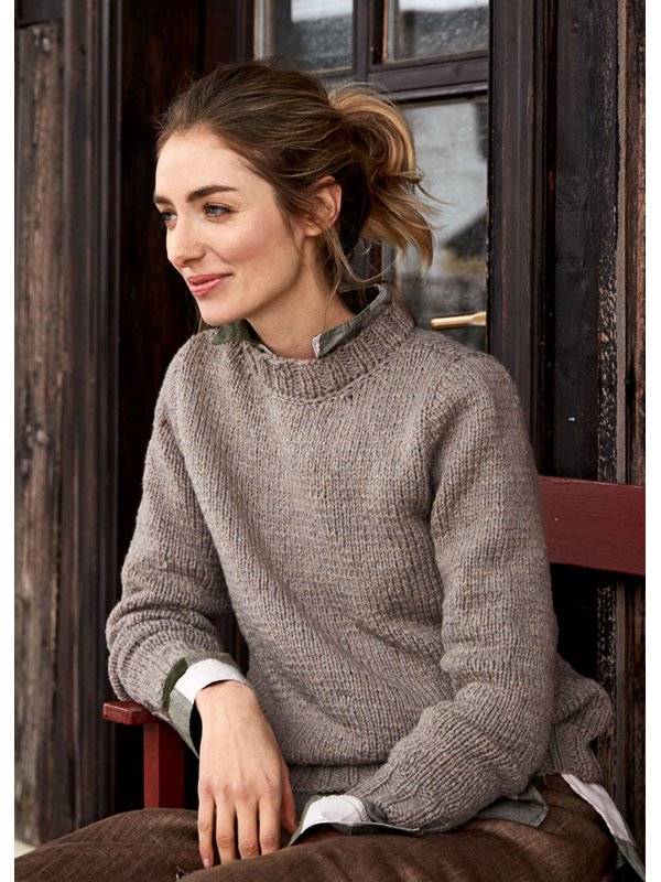 Lana Grossa DAMENPULLOVER MIT RÜCKENTEILSCHLITZEN Landlust Merino 120