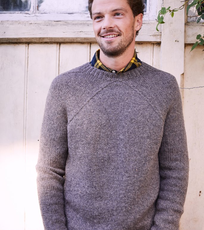 Lana Grossa HERRENPULLOVER Landlust Merino 180