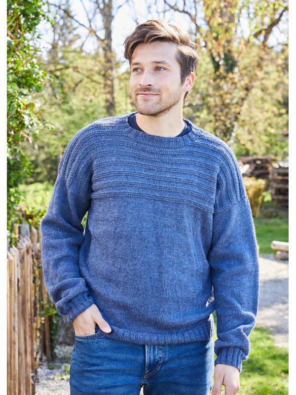 Lana Grossa HERRENPULLOVER Landlust Alpaka Merino 160