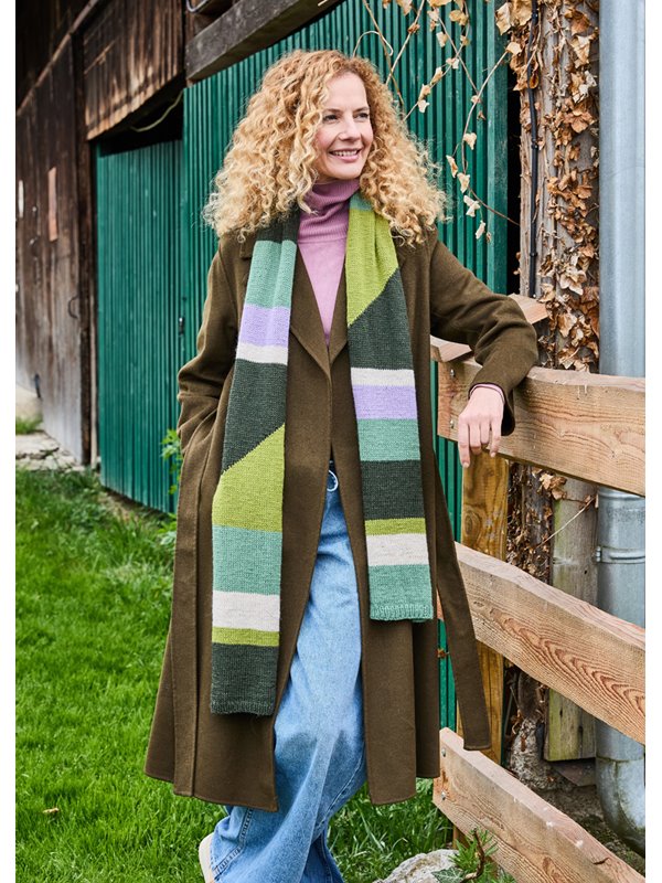 Lana Grossa SCHAL MIT FARBMUSTER Landlust Alpaka Merino 160