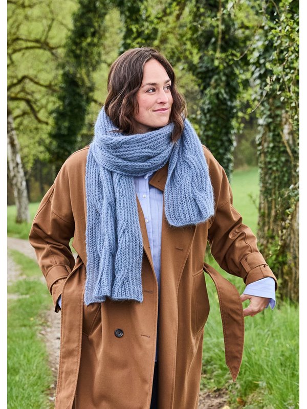 Lana Grossa SCHAL MIT ZOPF-PATENTMUSTER Landlust Kidmohair