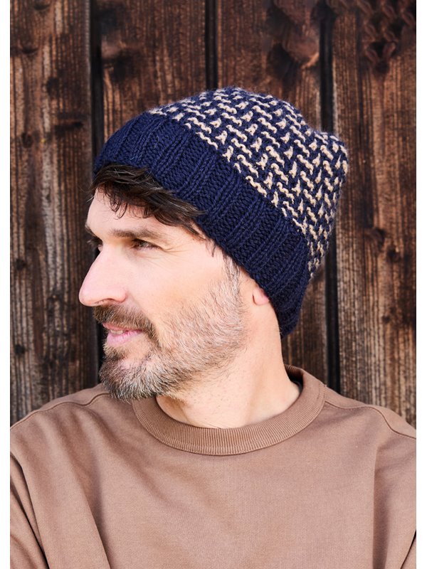 Lana Grossa HERRENMÜTZE Landlust Naturwolle
