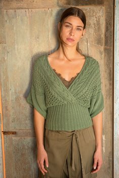 Lana Grossa KIMONO-WICKELTOP Wakame