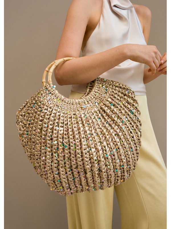 Lana Grossa GLITZERKORBTASCHE The Loop & Cosmo