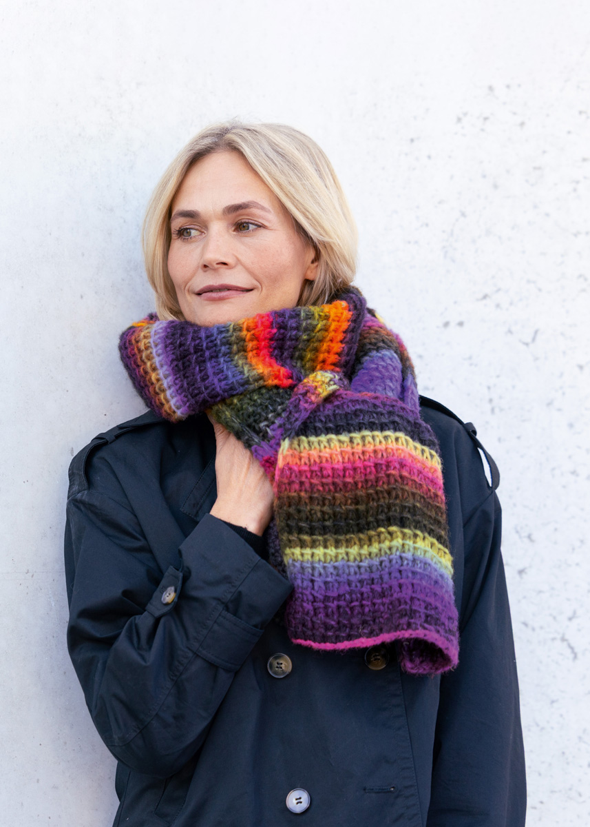 SCHAL BAMBUSRIPPEN Bomba von Lana Grossa