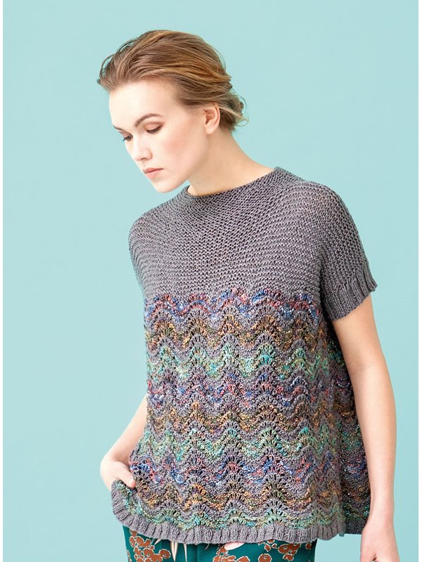 Lana Grossa PULLI MIT WELLENMUSTER Linarte Color/Linarte