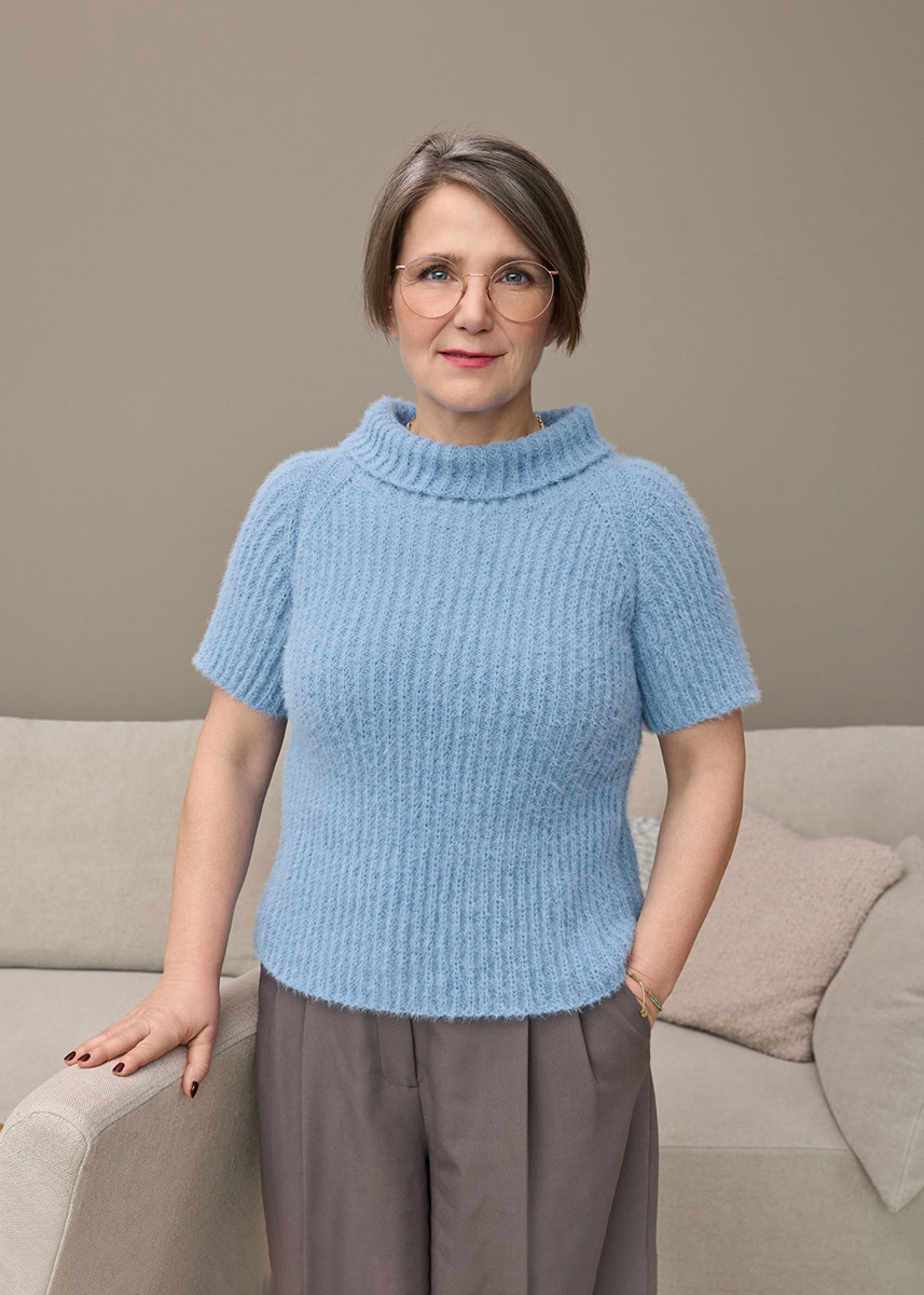 RAGLANPULLOVER MIT HALBARM Cosy Socks von Lana Grossa