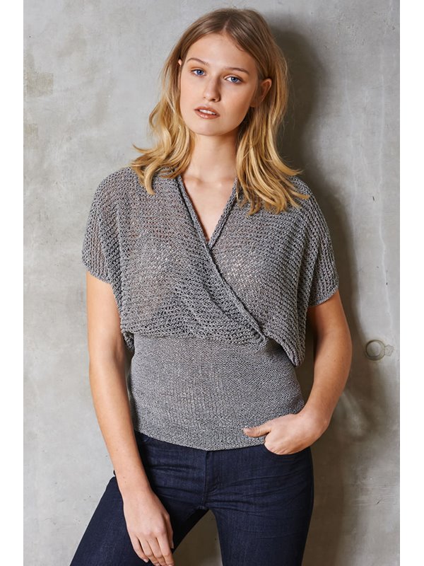 Lana Grossa TOP MIT FALLMASCHENMUSTER-EFFEKT Divino