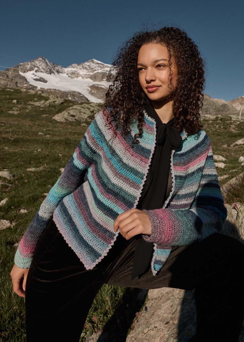 HÄKELJACKE Gomitolo Fumo von Lana Grossa