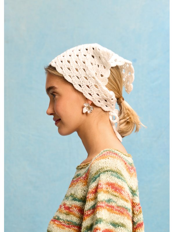 Lana Grossa KOPFTUCH IM BOGENMUSTER Cotonella