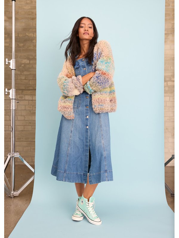 Lana Grossa CARDIGAN TOP-DOWN Candy & Pelliccia
