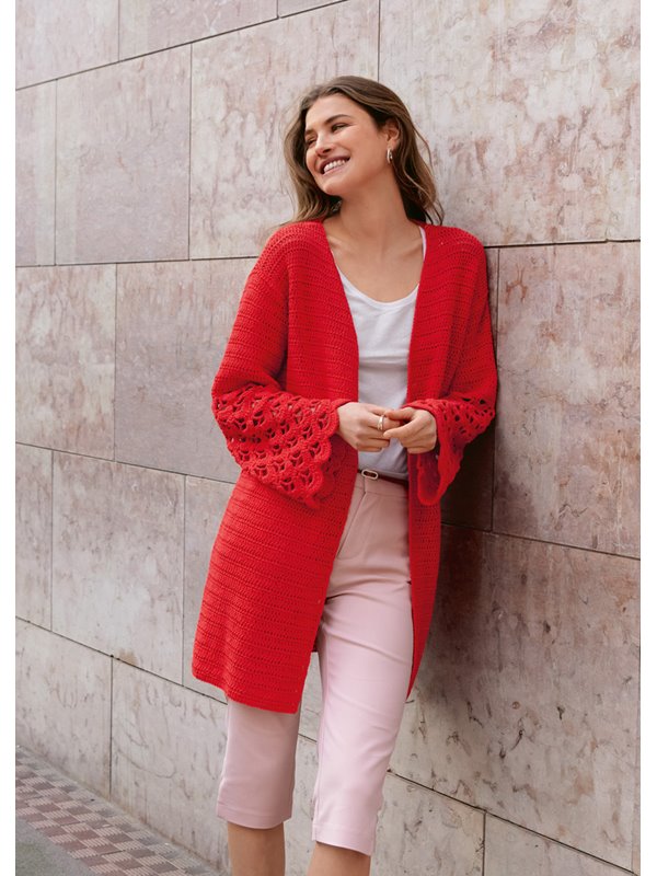 Lana Grossa CARDIGAN IN STÄBCHEN MIT BOGENLOCHMUSTER Gioia
