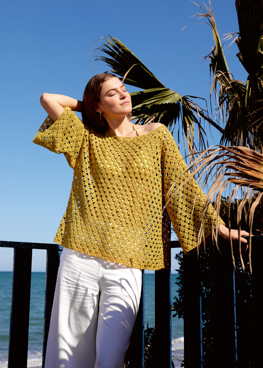 PULLOVER IM STÄBCHEN-LOCHMUSTER Diversa von Lana Grossa