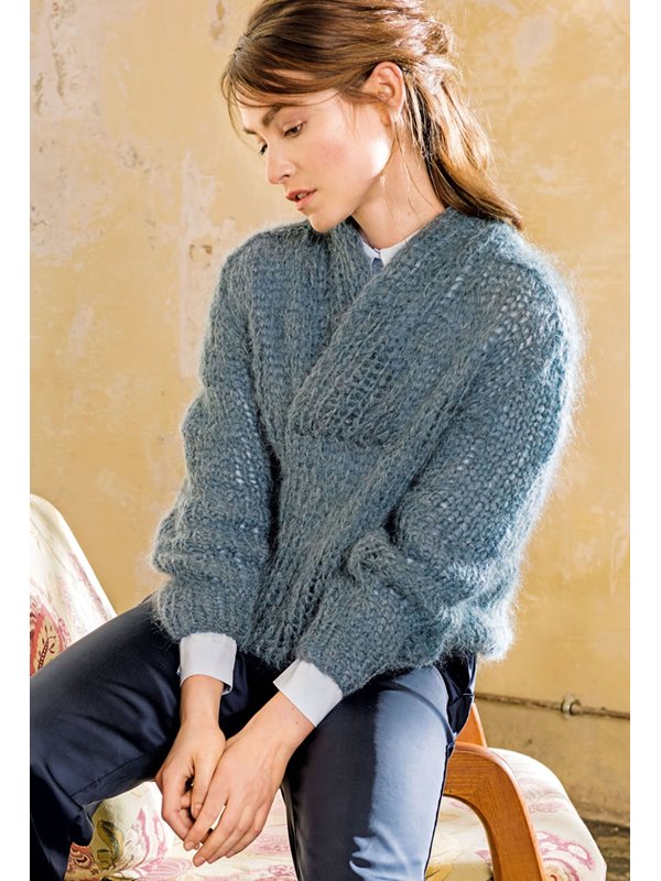 Lana Grossa PULLI MIT SCHALKRAGEN Mohairlana