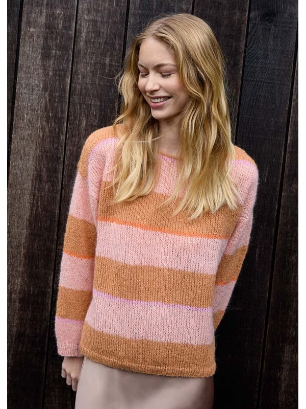 Lana Grossa PULLOVER GLATT RECHTS IN STREIFEN Setasuri