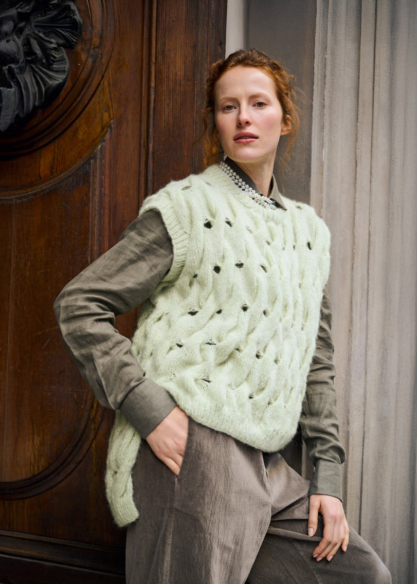 ZOPFMUSTER-PULLUNDER Nebbia von Lana Grossa