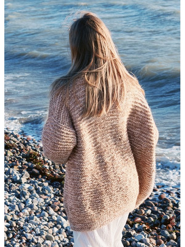 Lana Grossa CARDIGAN KRAUS RECHTS Natural Alpaca Pelo