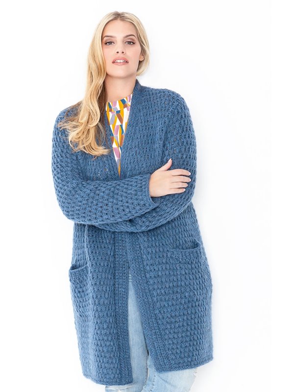 Lana Grossa OVERSIZE-MANTEL IM HEBEMASCHENMUSTER Yak Merino