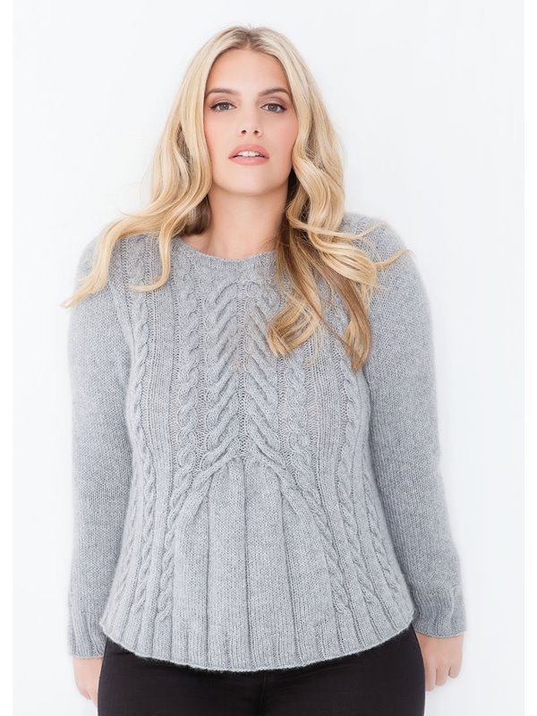 Lana Grossa PULLI MIT ZOPFMUSTER 100% Cashmere Fine