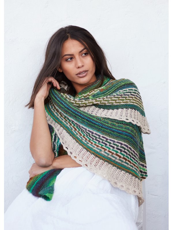 Lana Grossa SICHELFÖRMIGES TUCH Colorissimo & Ecopuno