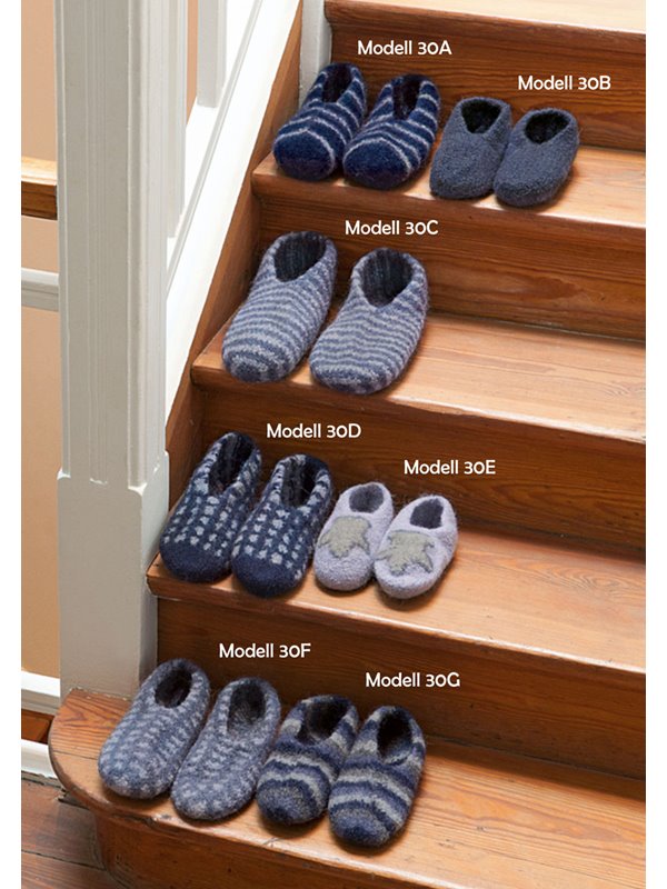 Lana Grossa HAUSSCHUHE IN MINISTREIFEN Feltro