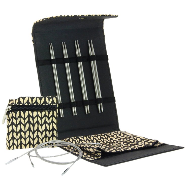 Lana Grossa Nadel-Set Edelstahl Klein (Schwarz)